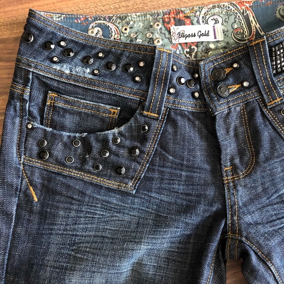 Vigoss Gold boot cut beaded jeans - Picture 2 of 9